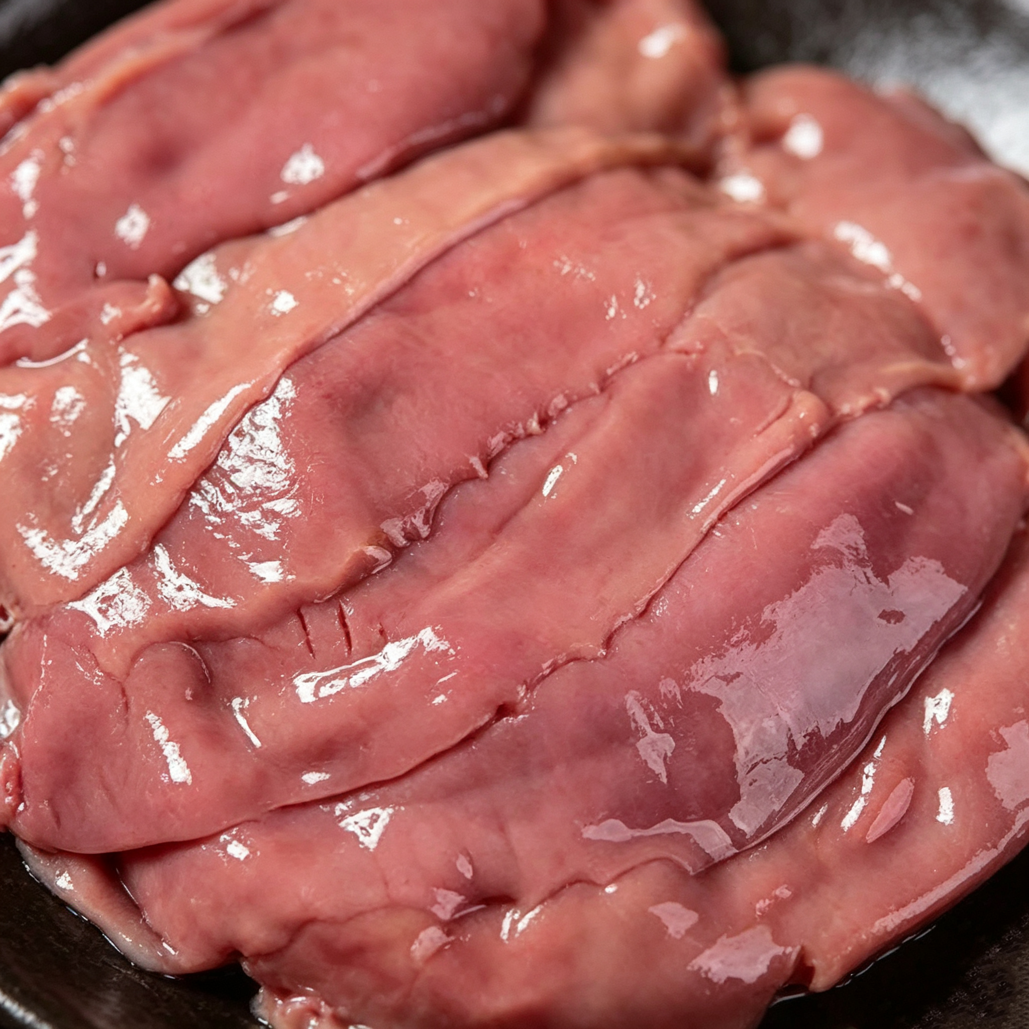Frozen Raw Pork Kidney Slices
